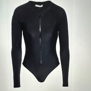 Veronica Beard Dune Black Zipper bathing suit swimsuit Sold Out